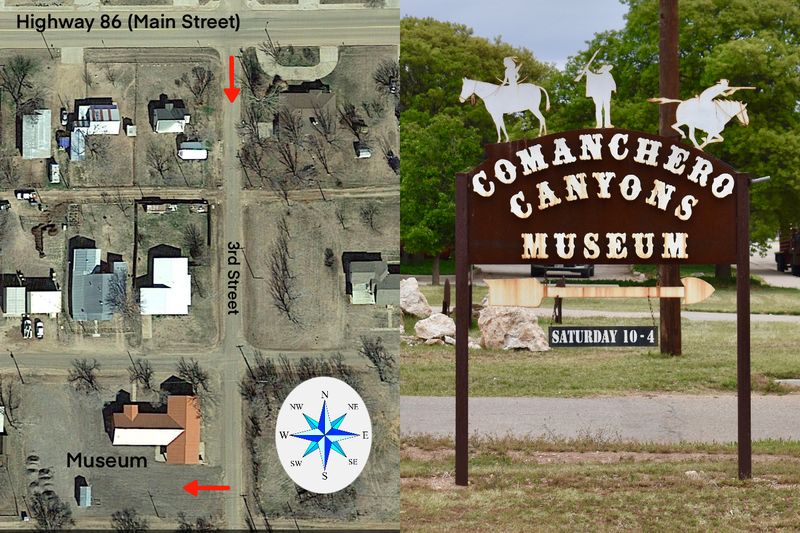 Map to Comanchero Canyons Museum