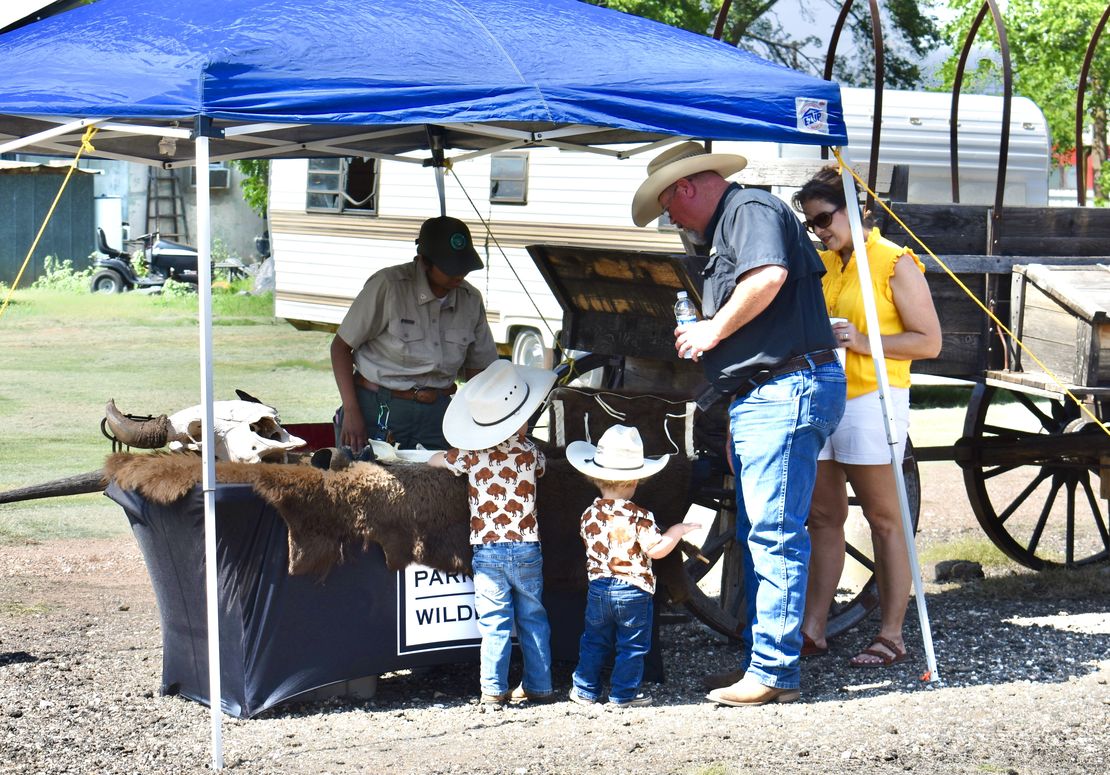 Caprock Canyons State Park Booth run by Interpreter Juliette Garza