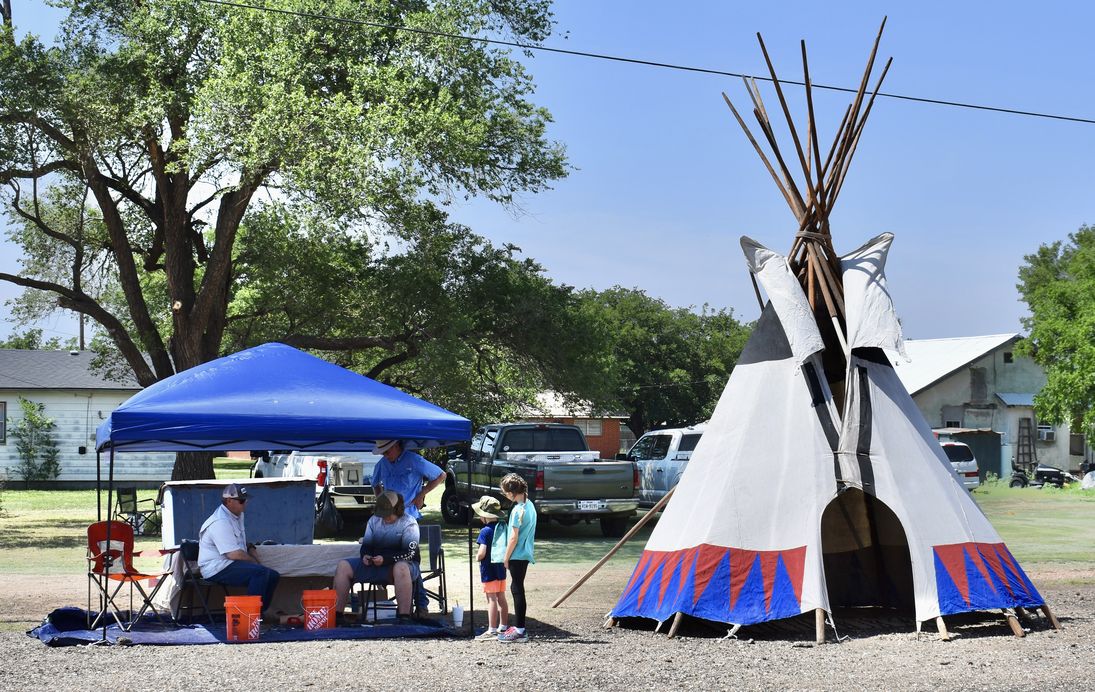 Sam Montandon's colorful tipi.